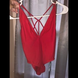 Red bodysuit